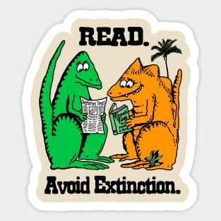 Read. Avoid Extinction. Sticker